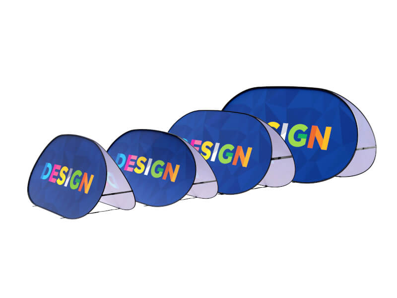 Storlekar på Popout-banderoller